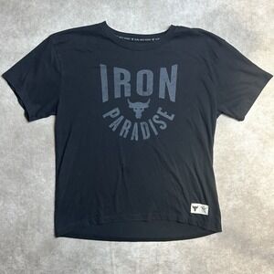 Under Armour Project Rock Iron Paradise  T-Shirt‎ Men's Medium Black